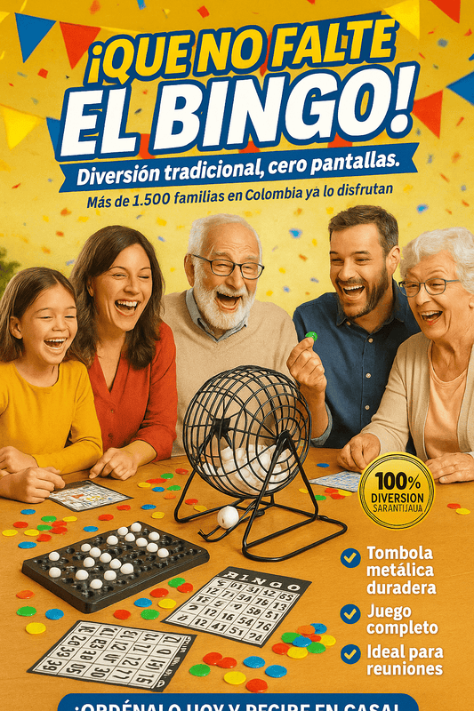 ¡EL BINGO QUE TODA FAMILIA COLOMBIANA DEBERÍA TENER EN CASA ESTE DICIEMBRE! PARA UNIR, REÍR Y DESCONECTAR DEL ESTRÉS DIARIO.